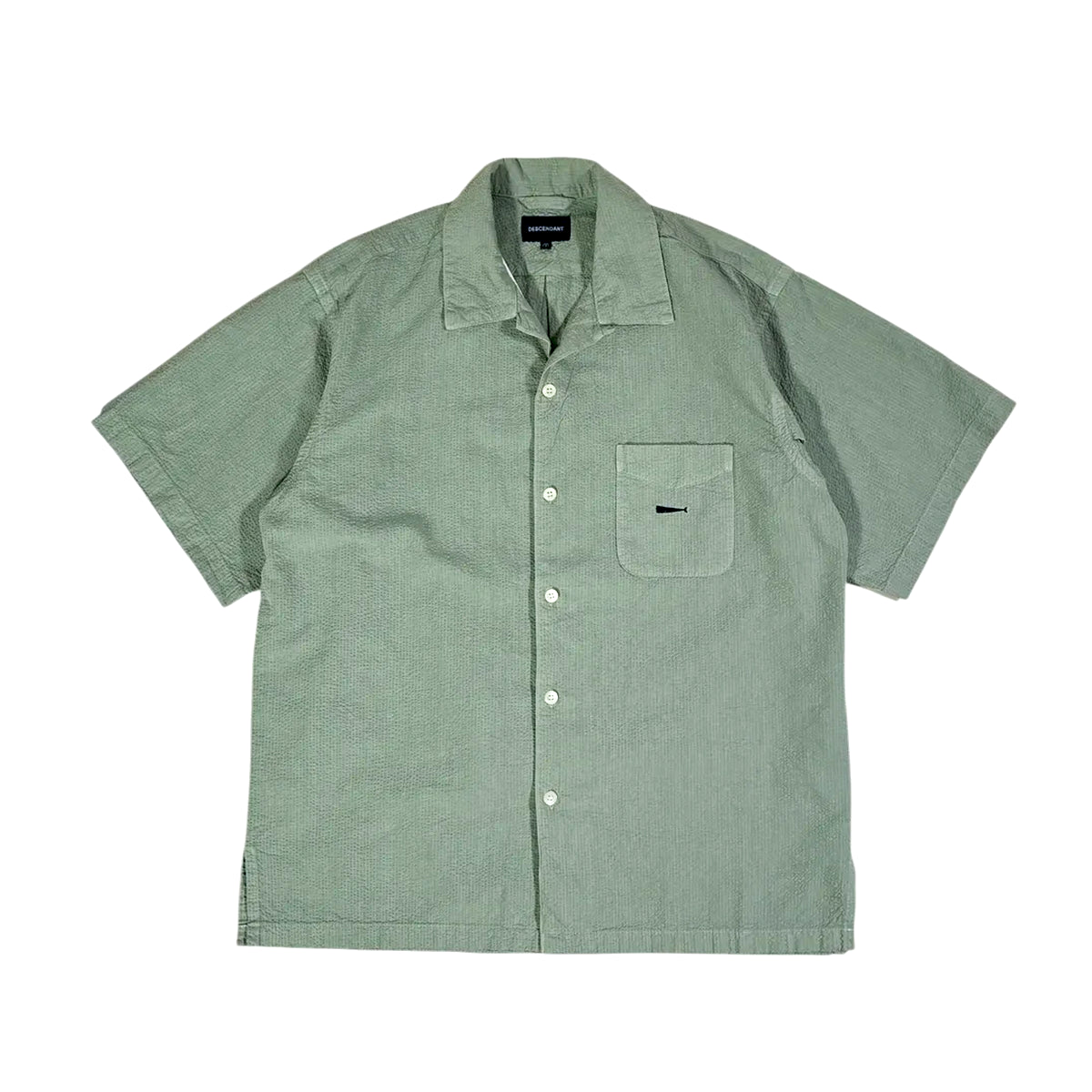 Descendant 半袖シアサッカーシャツ DESCENDANT (ディセンダント) / S WIND OPEN COLLAR SEERSUCKER SS