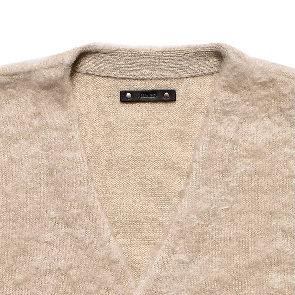 MINEDENIM / Shaggy Mohair Knit Cardigan | Official mail order