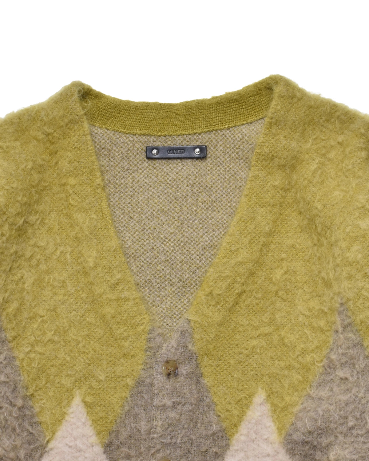 MINEDENIM  / Mohair Argyle Knit Cardigan (MDFBF10602)
