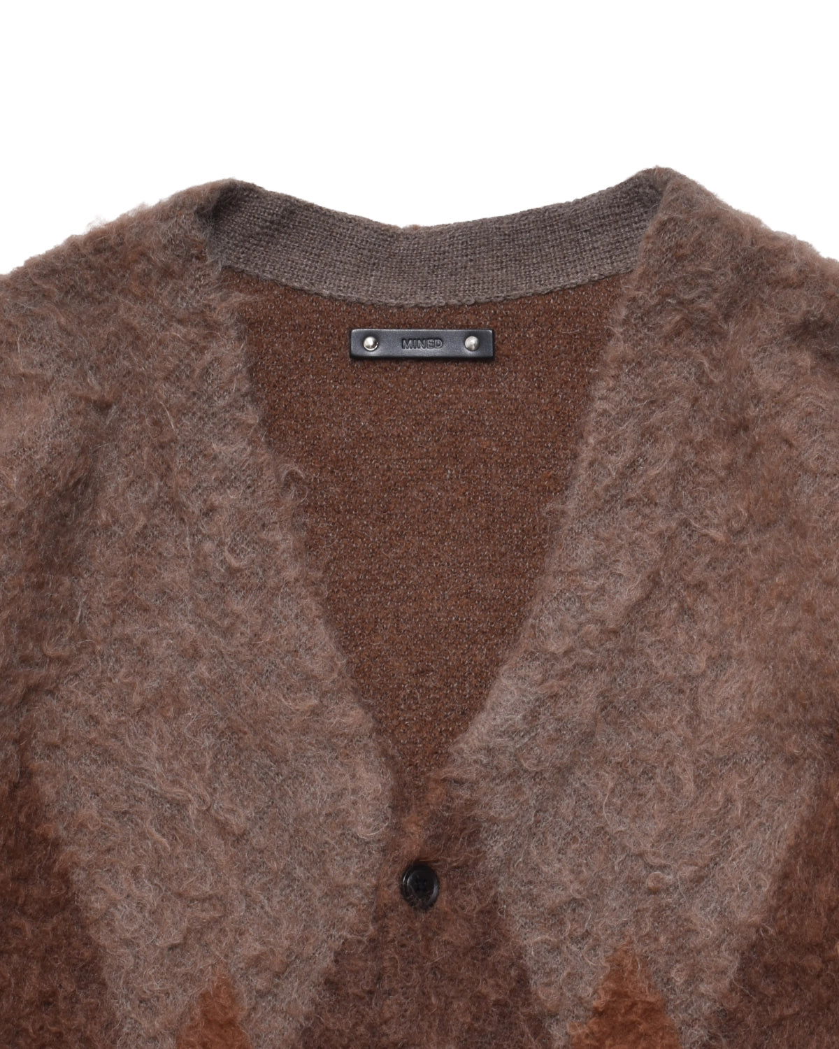 MINEDENIM  / Mohair Argyle Knit Cardigan (MDFBF10602)