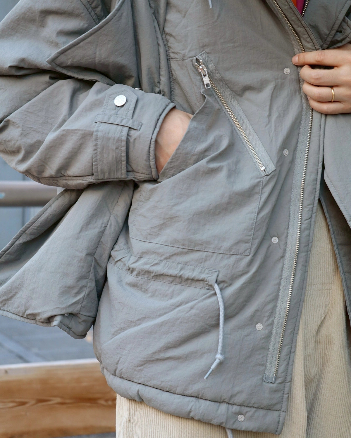 PHINGERIN / DOUBLE CUSHY HOODED JACKET (PD-252-JK-011)