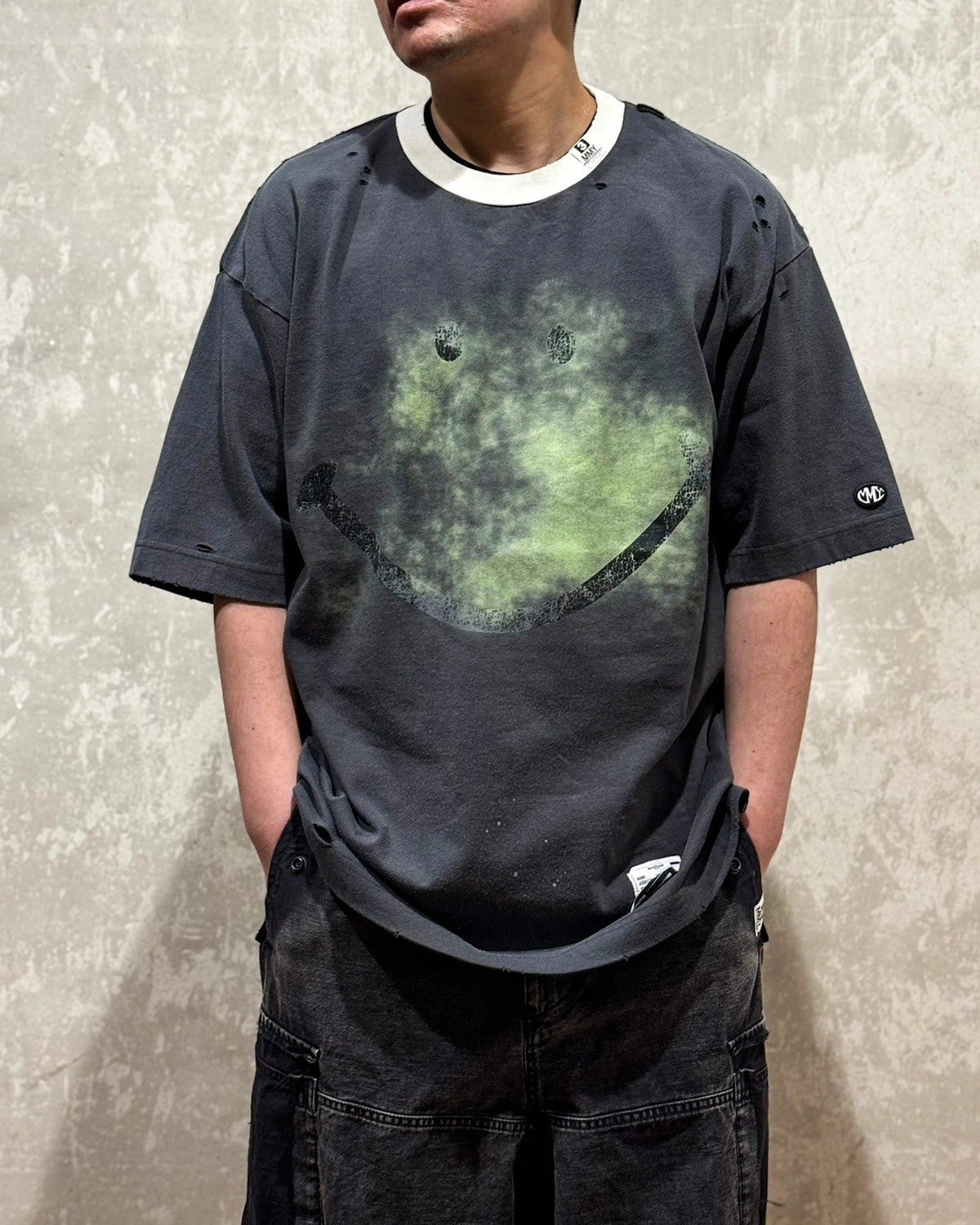 Maison MIHARA YASUHIRO / smily face PT DR Tee (J14SH762)