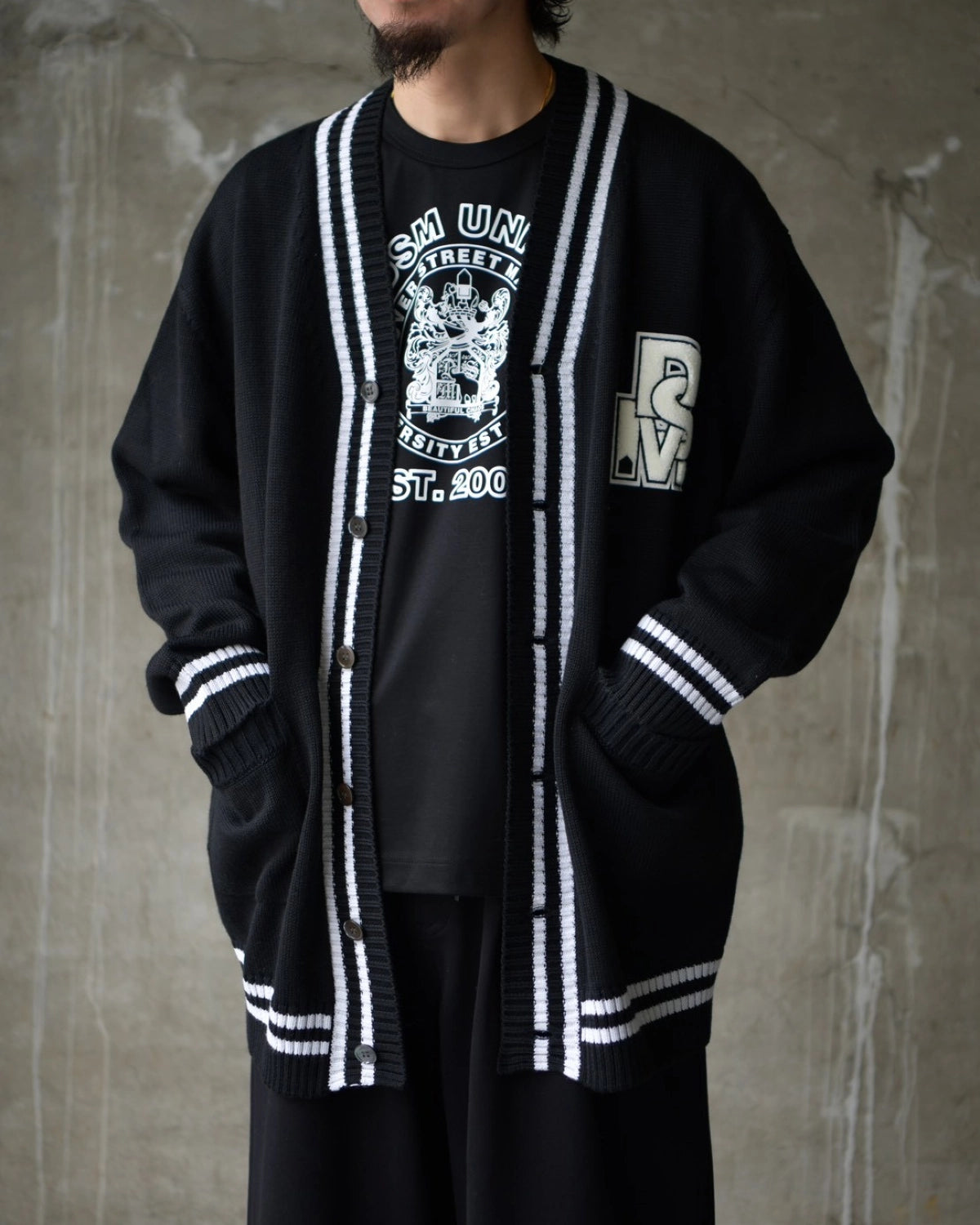 DOVER STREET MARKET kei ninomiya / SS T-SHIRT "DSM UNIVERSITY" COTTON PONTE KNIT (DSM01T004)