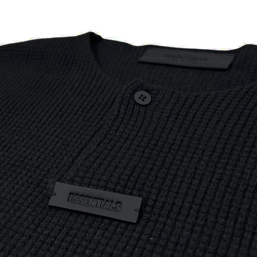 ESSENTIALS / WAFFLE HENLEY SWEATER (192BT246150F)