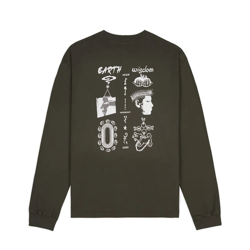 BRAIN DEAD / EARTH WISDOM LONG SLEEVE SHIRT (T01004087D424)