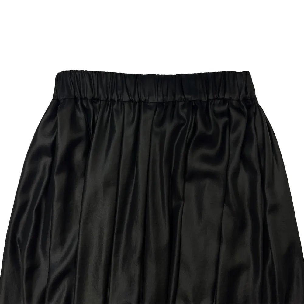 08sircus / Glossy satin wide gather skirt (S24AW-SK07)