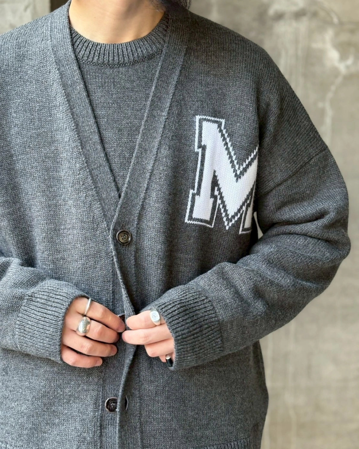 MM6 / ツーインワン ニットカーディガン (SH0HP0012M13206)