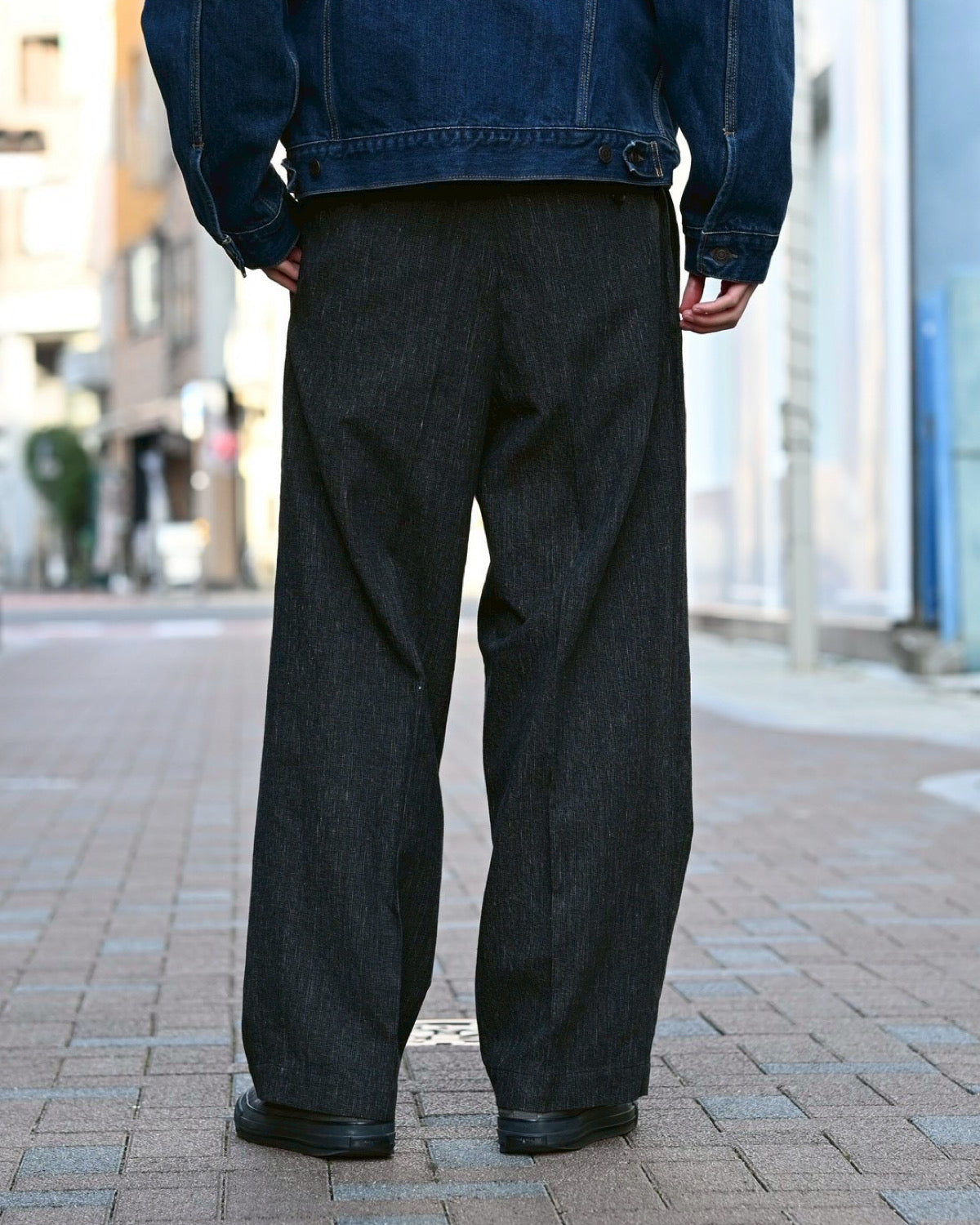blurhms / Cotton Mix Nep Trousers  (BHS26S002BMX)