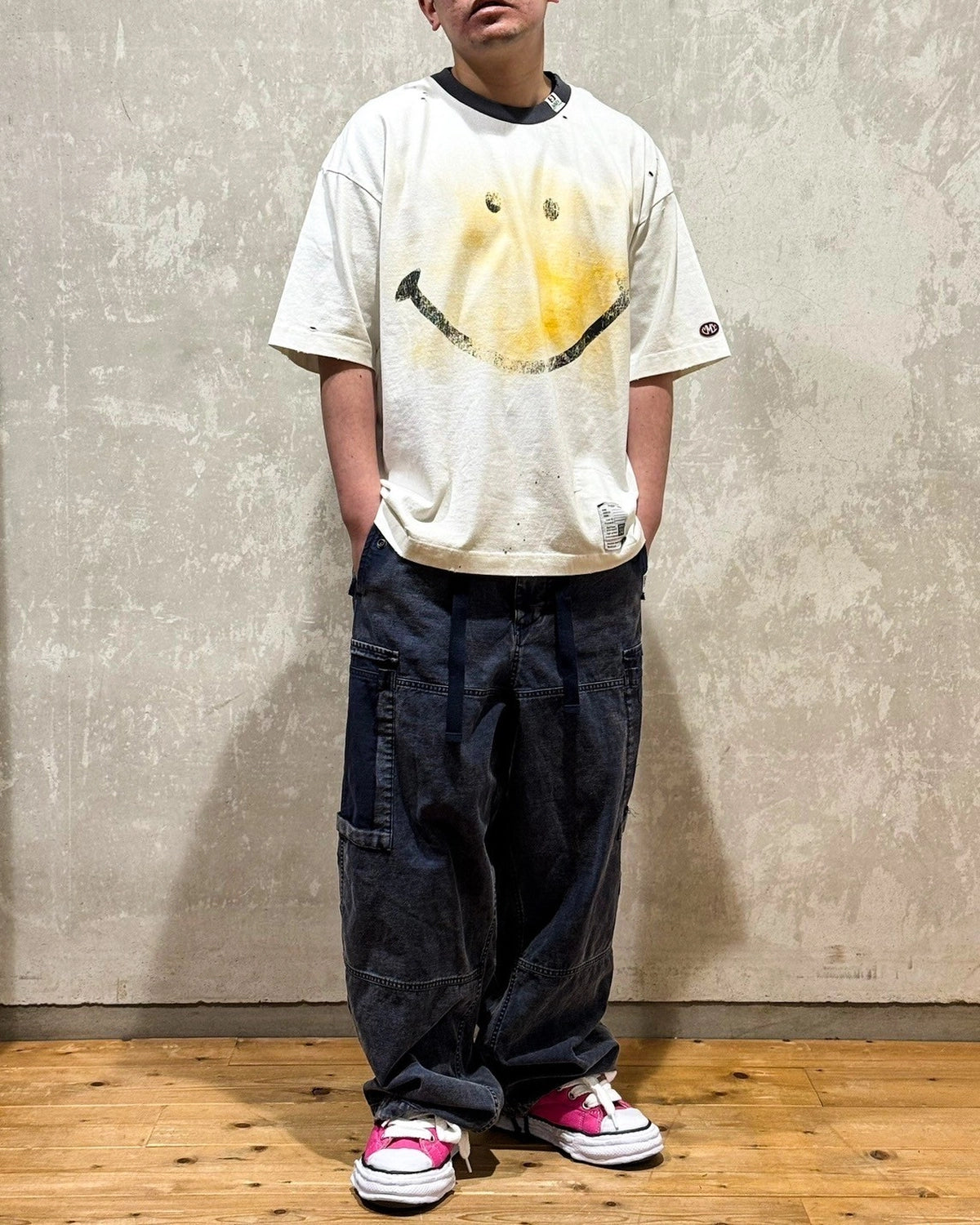 Maison MIHARA YASUHIRO / smily face PT DR Tee (J14SH762)