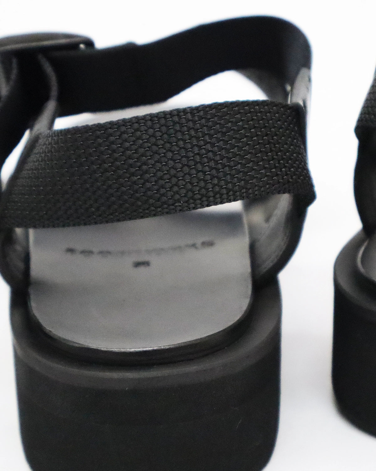 FOOTWORKS / Sandals with Velcro Straps -wide belt- in Grain Leather (F01-0006_M)