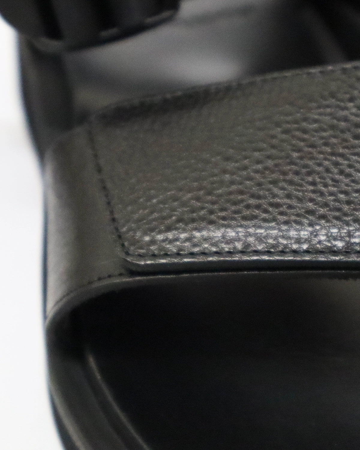 FOOTWORKS / Sandals with Velcro Straps -wide belt- in Grain Leather (F01-0006_M)