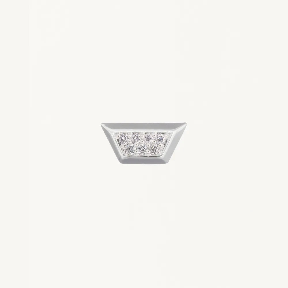 FORSOMEONE の TM DIAMOND EARRINGS SILVER (78001042)