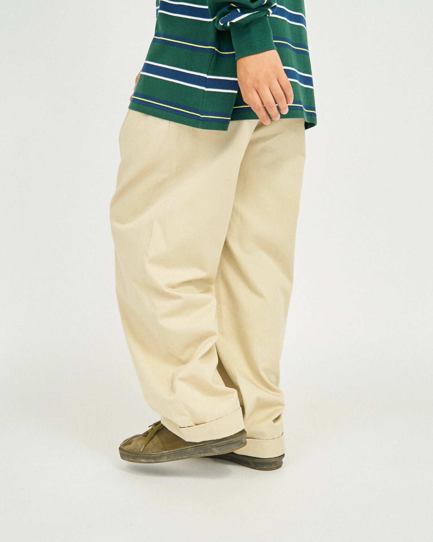 TapWater タップウォーターベージュ チノパン ゴム入り TapWater タップウォーターベージュ チノパン ゴム入り