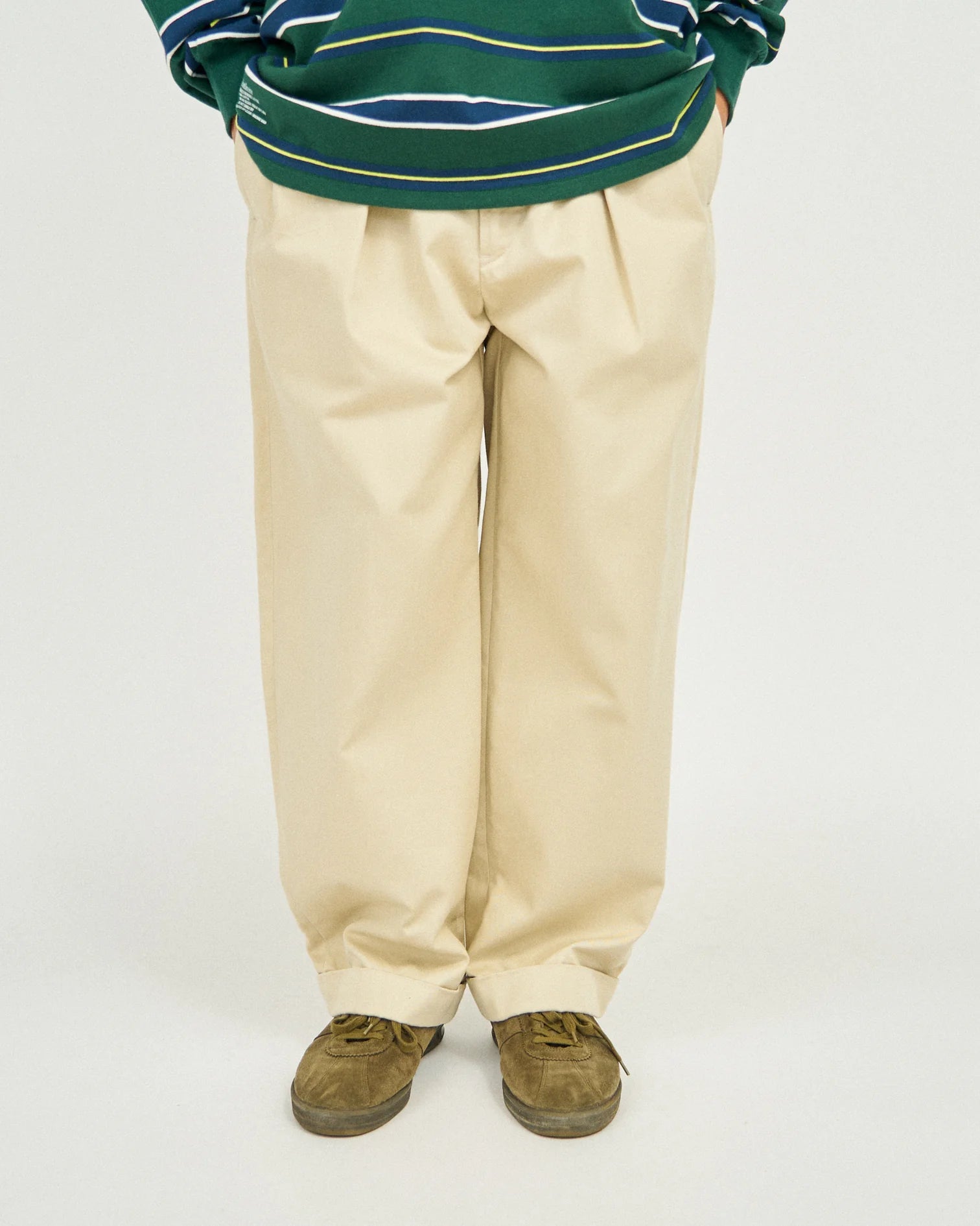 TapWater / Cotton Chino Tuck Trousers