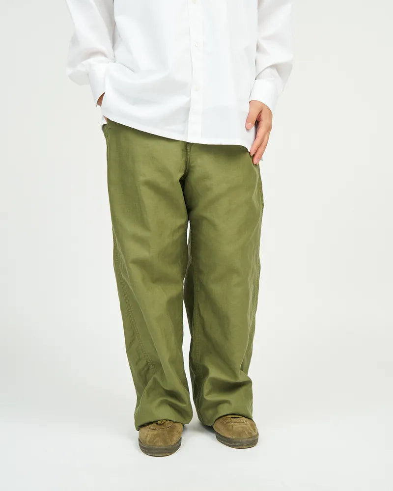 TapWater / Cotton Linen Back Sateen Military Trousers