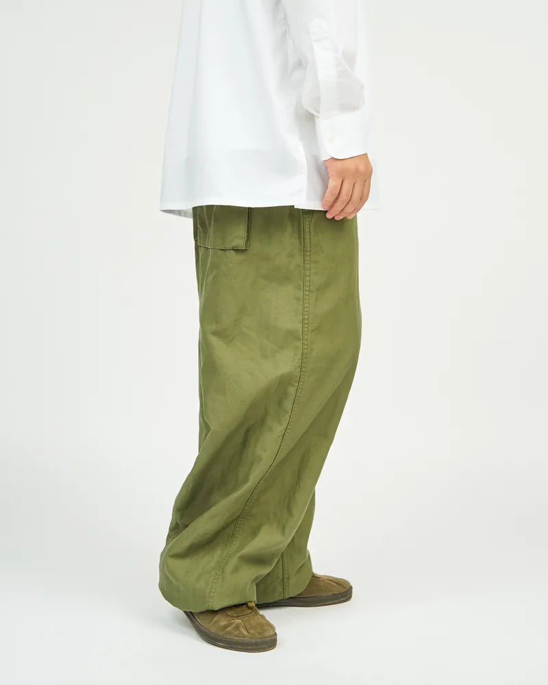 TapWater / Cotton Linen Back Sateen Military Trousers