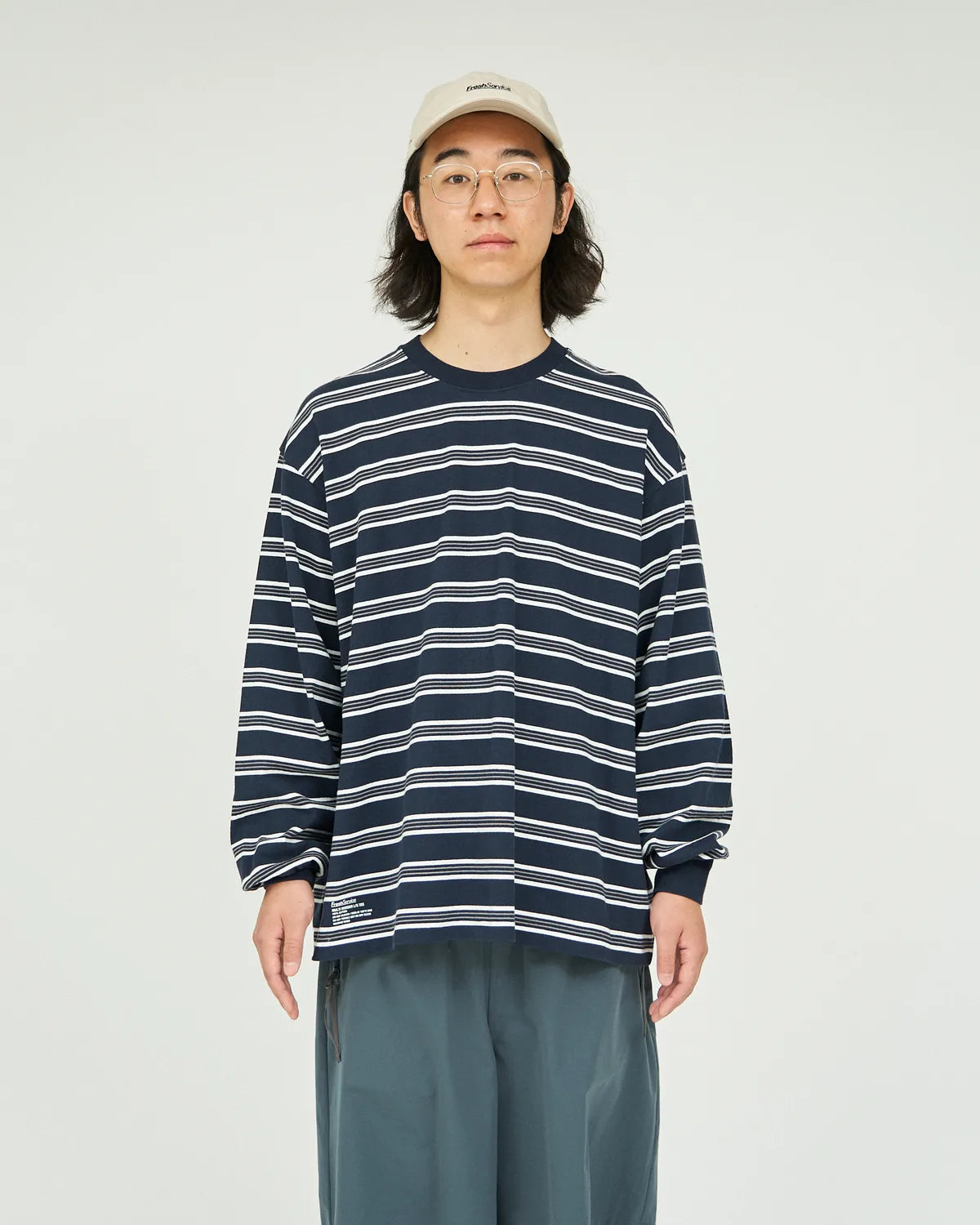 FreshService / MULTI BORDER L/S TEE (FSC251-70120)