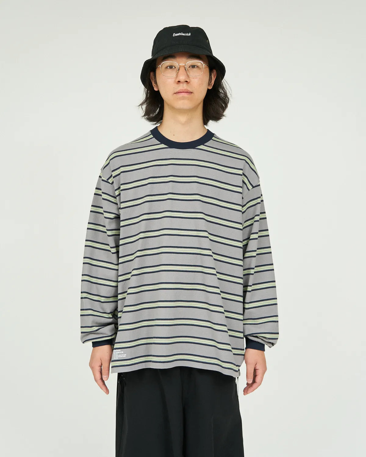 FreshService / MULTI BORDER L/S TEE (FSC251-70120)