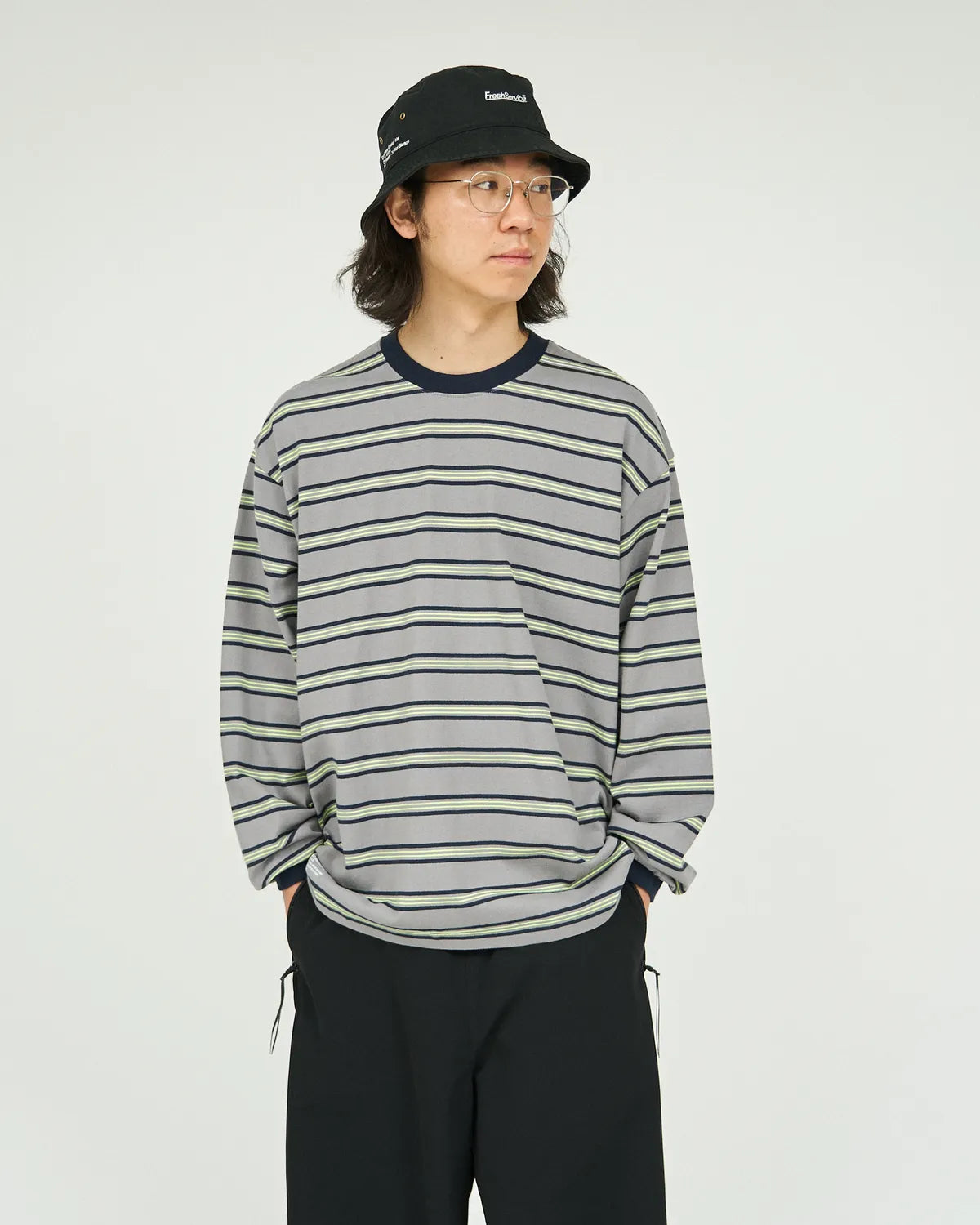 FreshService / MULTI BORDER L/S TEE (FSC251-70120)