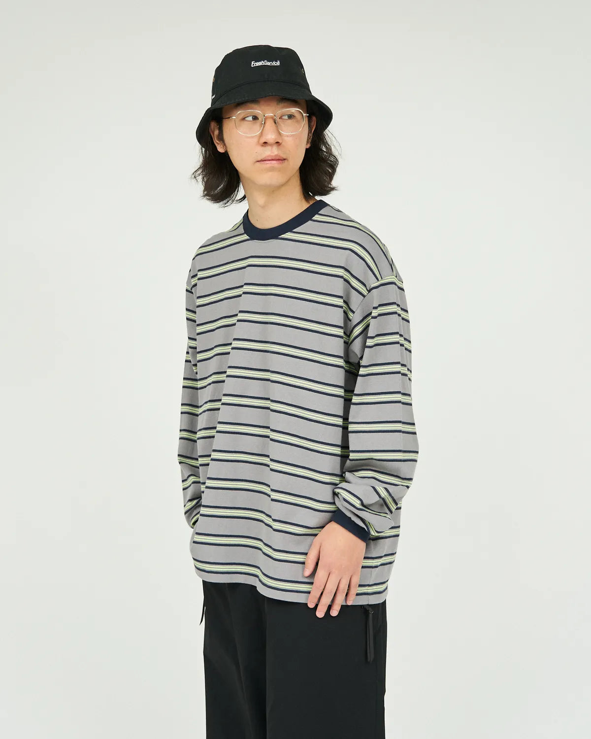 FreshService / MULTI BORDER L/S TEE (FSC251-70120)