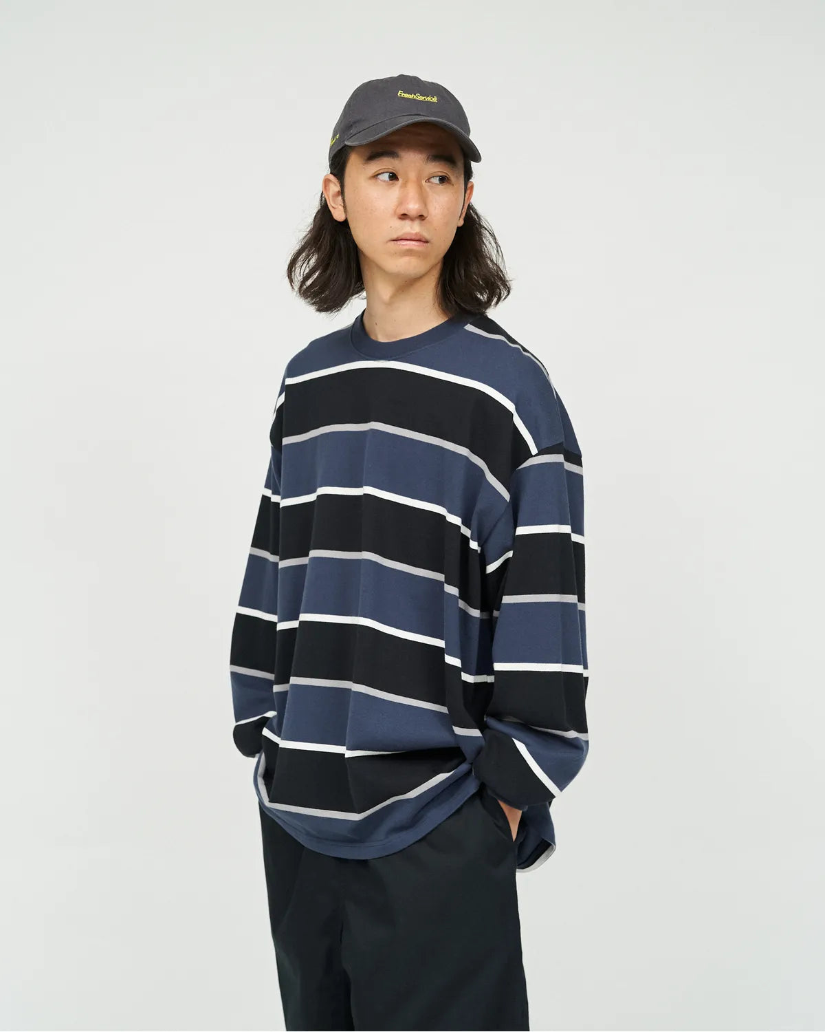FreshService / MULTI BORDER L/S TEE (FSC253-70133)