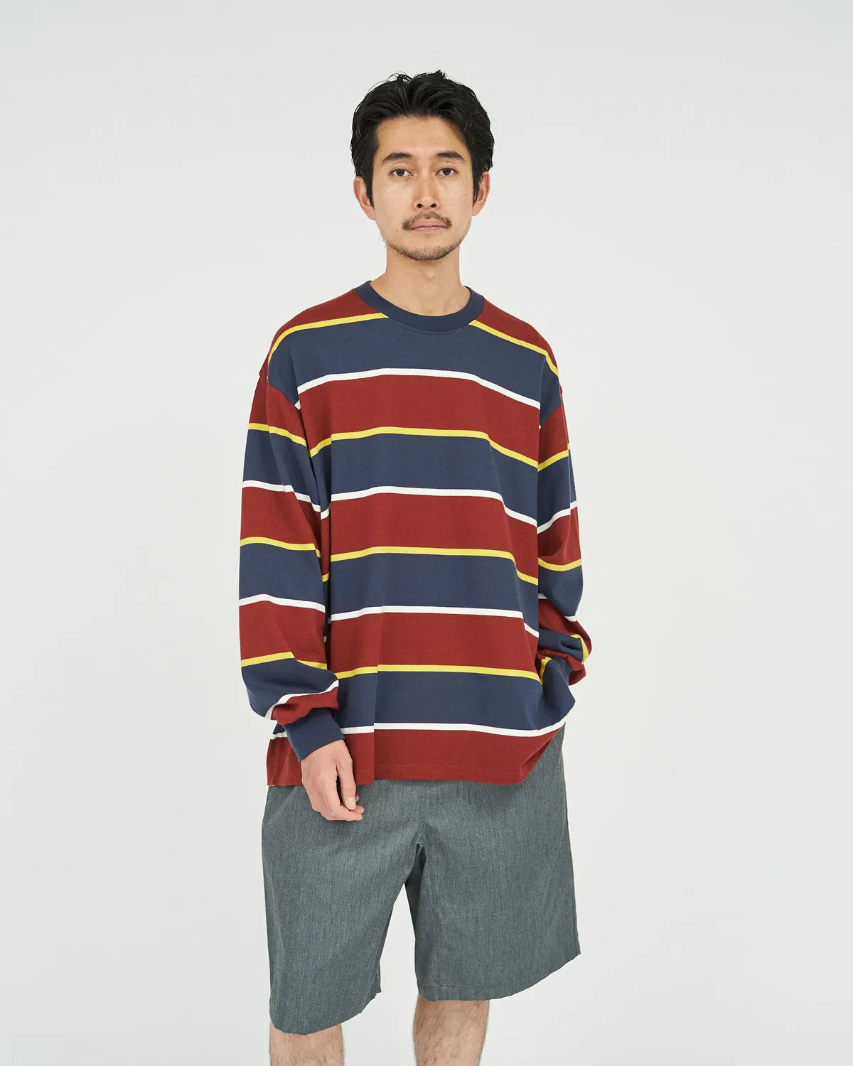 FreshService / MULTI BORDER L/S TEE (FSC253-70133)