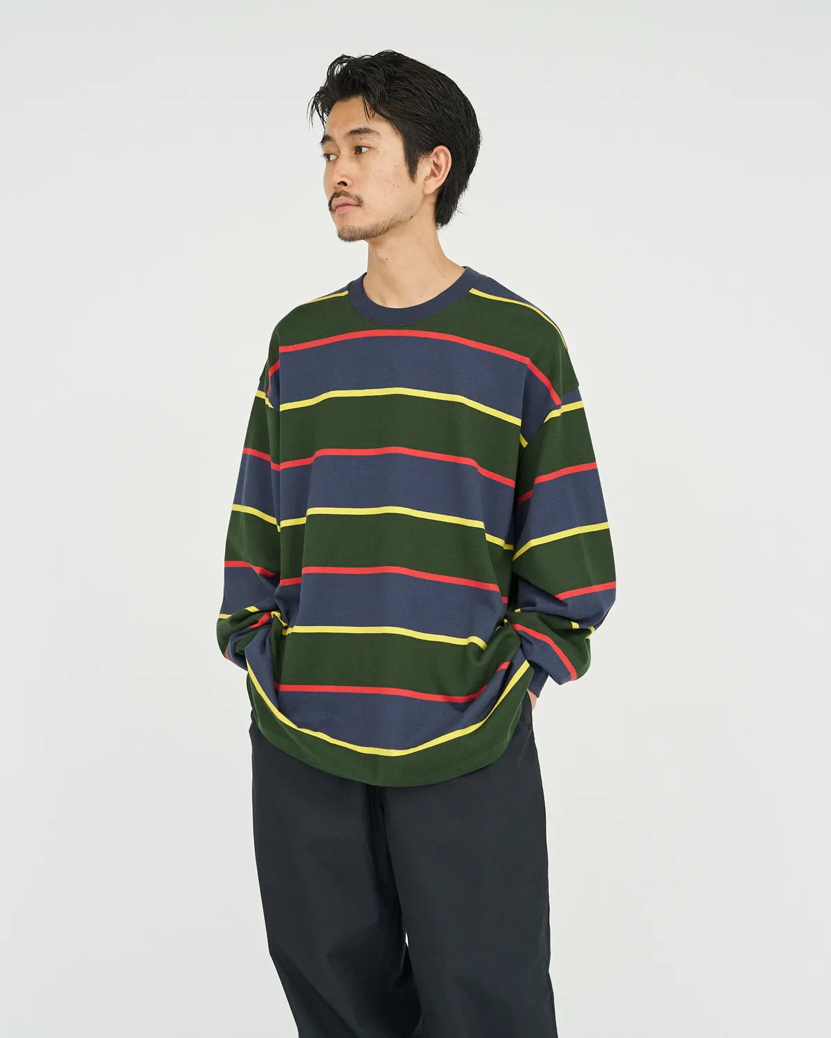 FreshService / MULTI BORDER L/S TEE (FSC253-70133)