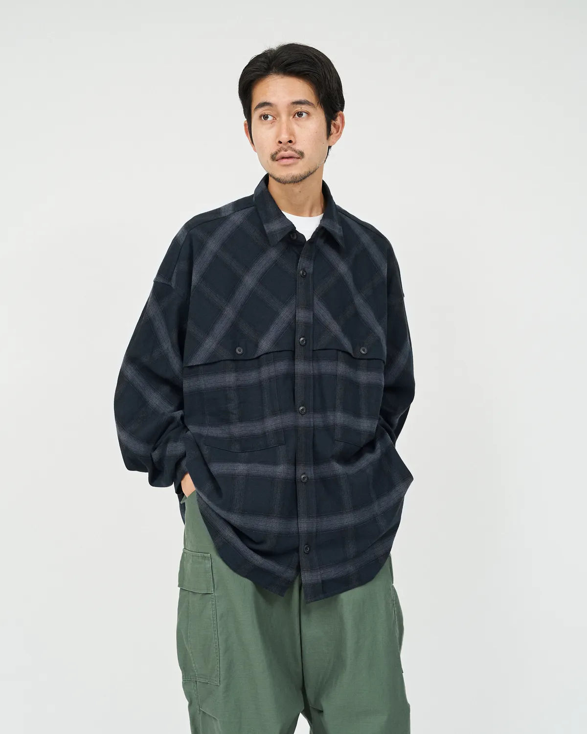 FreshService / FLANNEL CHECK OVER YOKE SHIRT (FSC253-50129)
