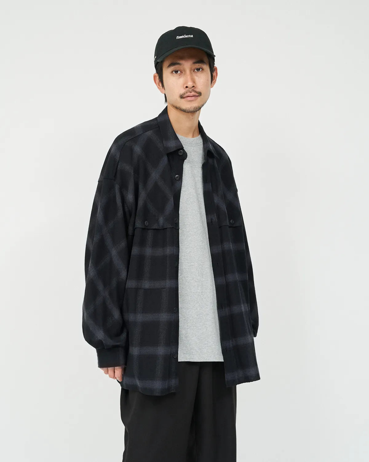 FreshService / FLANNEL CHECK OVER YOKE SHIRT (FSC253-50129)