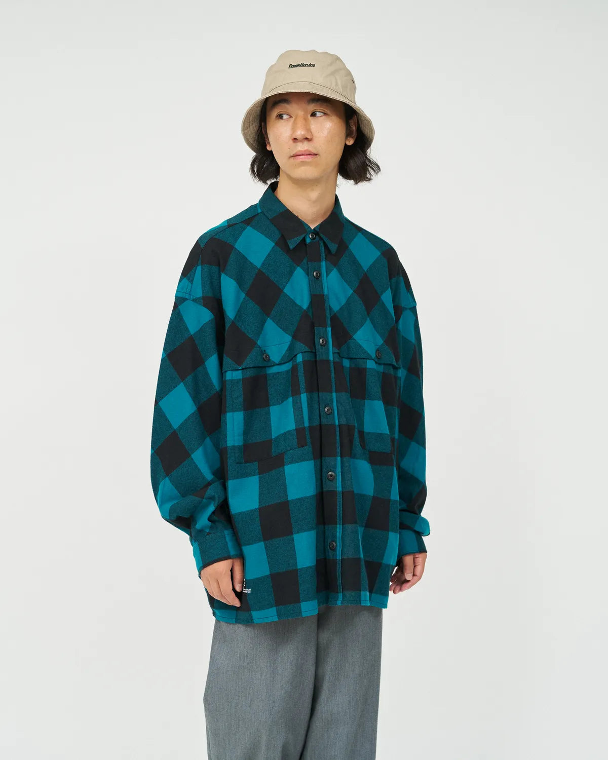 FreshService / FLANNEL CHECK OVER YOKE SHIRT (FSC253-50129)