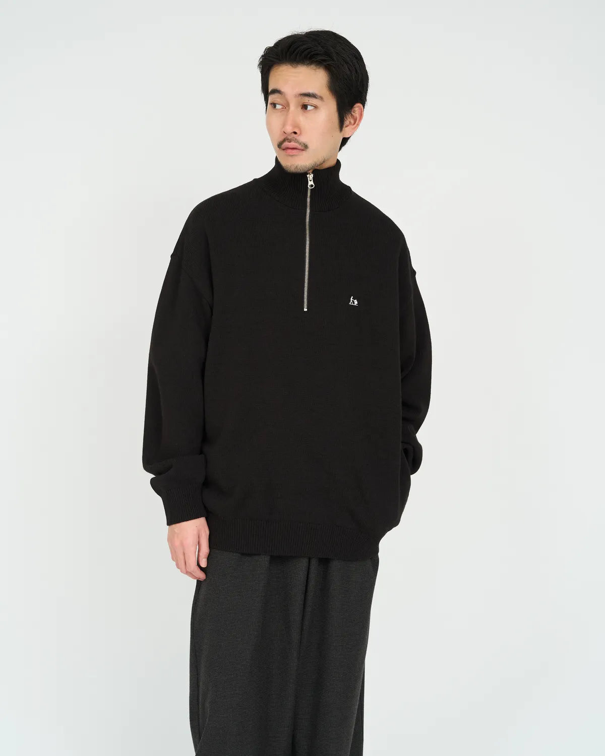 FreshService / THERMAL JERSEY HARF ZIP KNIT (FSC263-80009)
