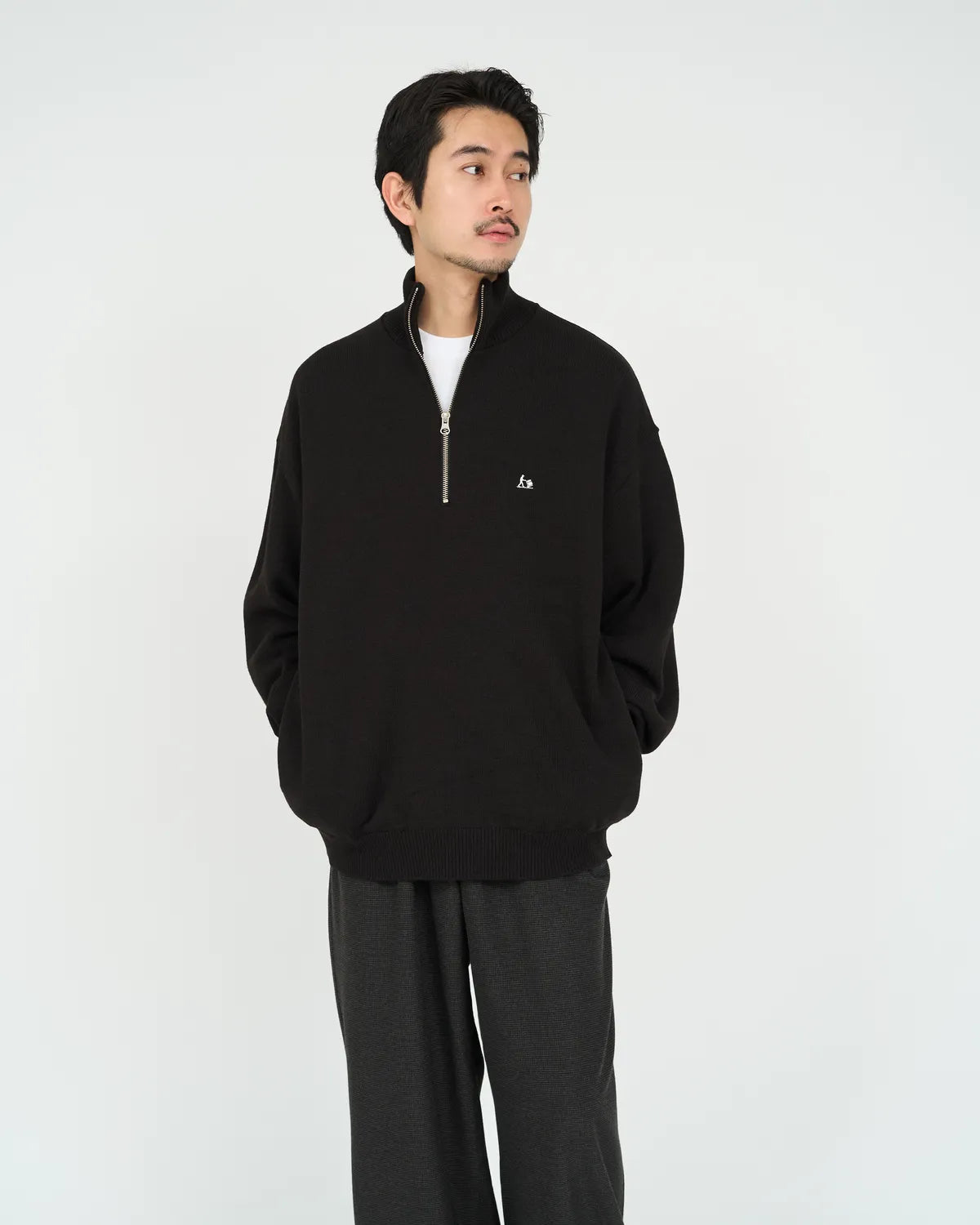 FreshService / THERMAL JERSEY HARF ZIP KNIT (FSC263-80009)