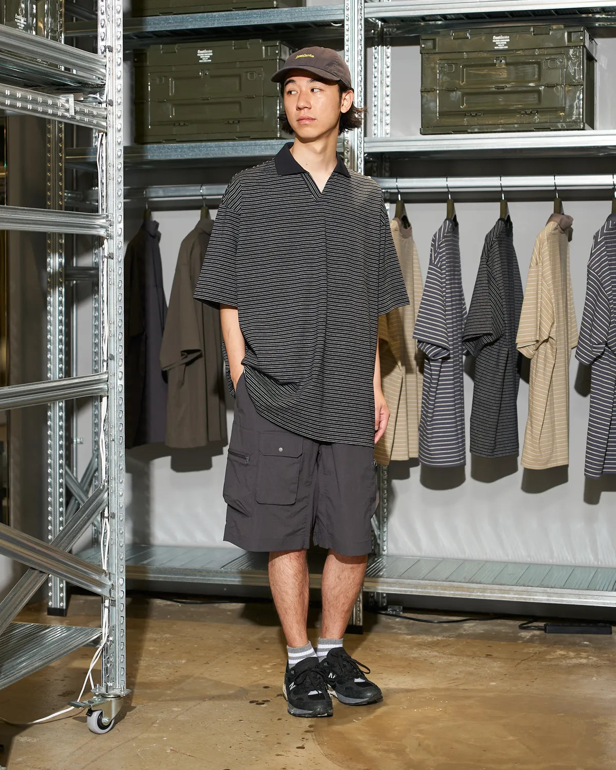 FreshService (フレッシュサービス) / CONPACT DRY BORDER V-NECK POLO