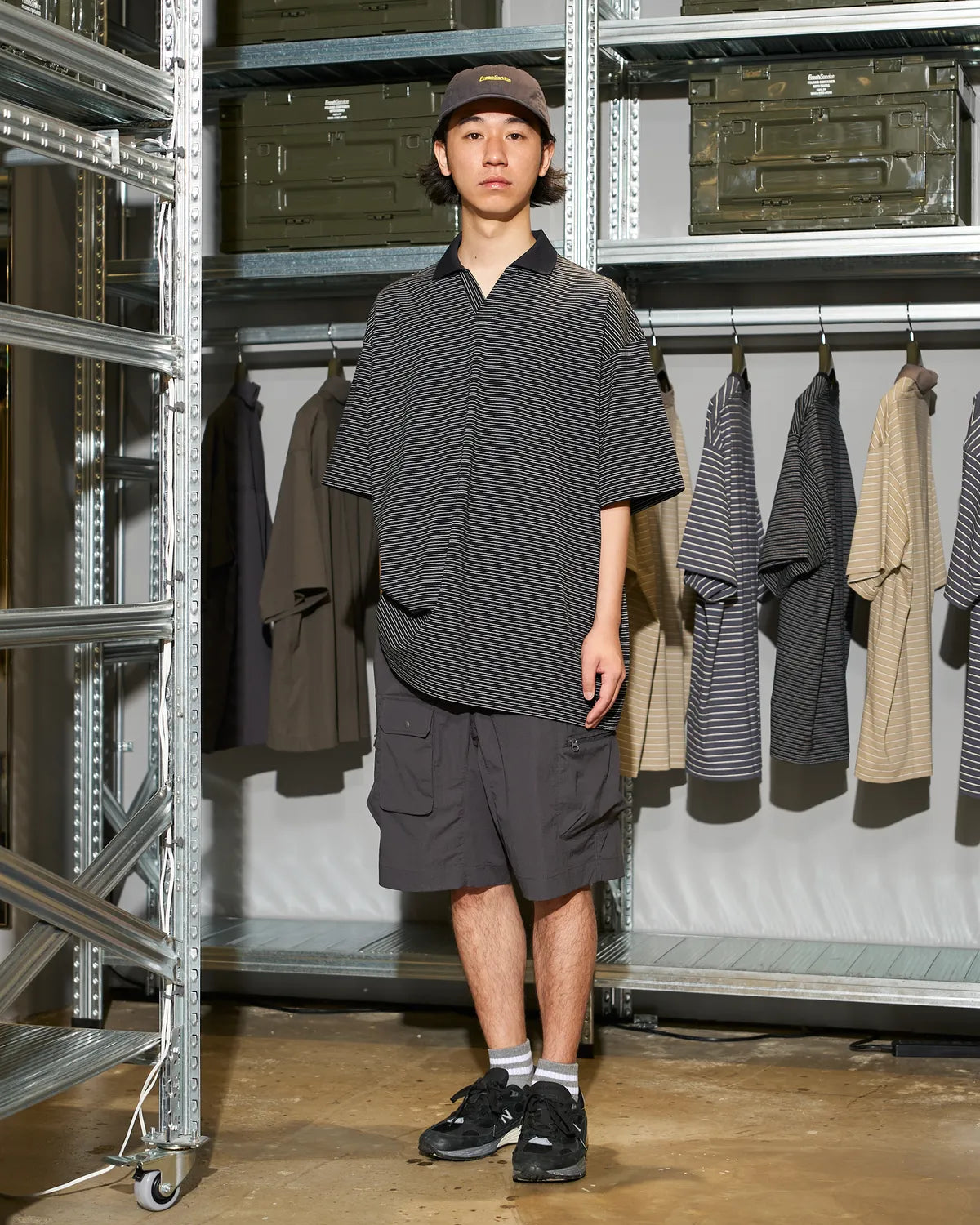 FreshService (フレッシュサービス) / CONPACT DRY BORDER V-NECK POLO