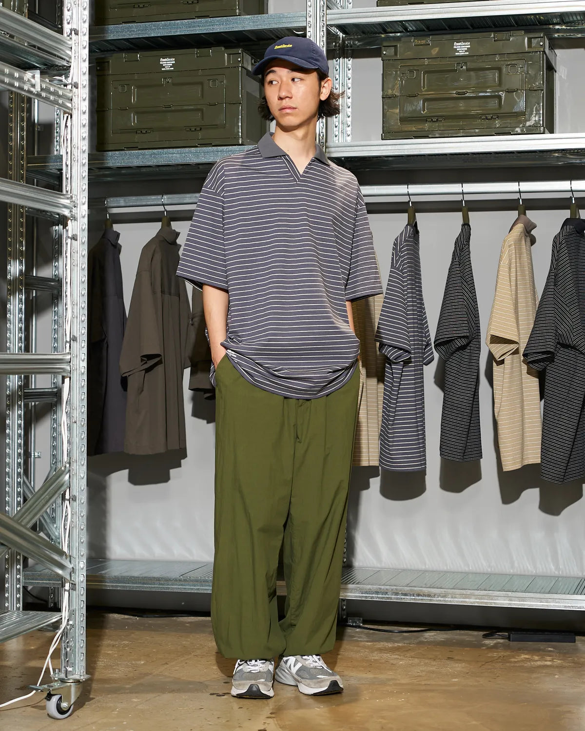FreshService / CONPACT DRY BORDER V-NECK POLO (FSC262-70120)