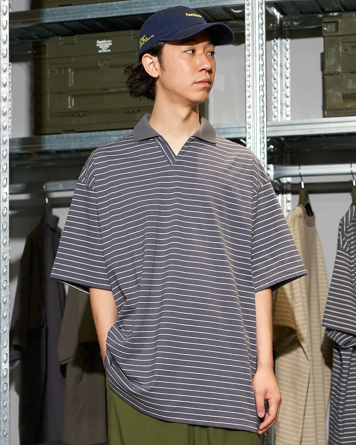 FreshService / CONPACT DRY BORDER V-NECK POLO (FSC262-70120)