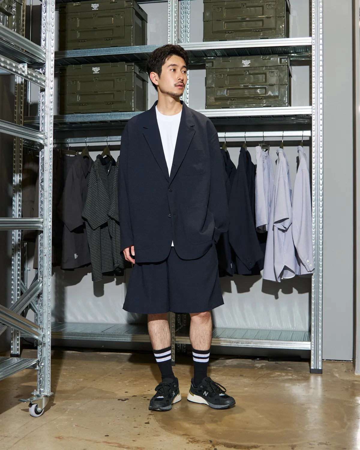 FreshService / SEERSUCKER STRIPE EASY SHORTS (FSC262-40114)