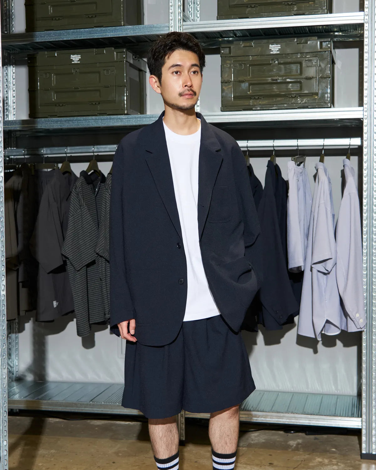 FreshService / SEERSUCKER STRIPE BLAZER (FSC262-20112)