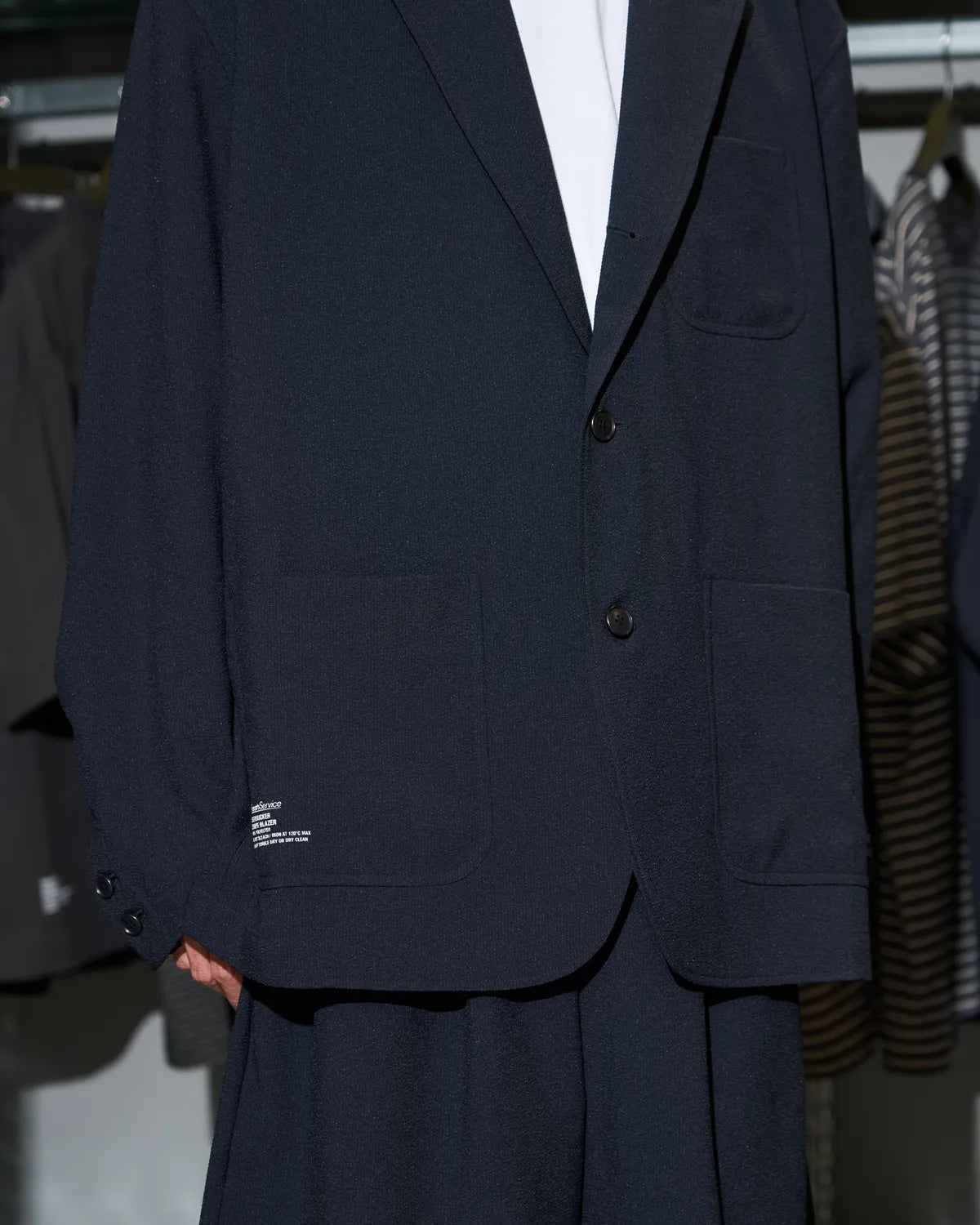 FreshService / SEERSUCKER STRIPE BLAZER (FSC262-20112)