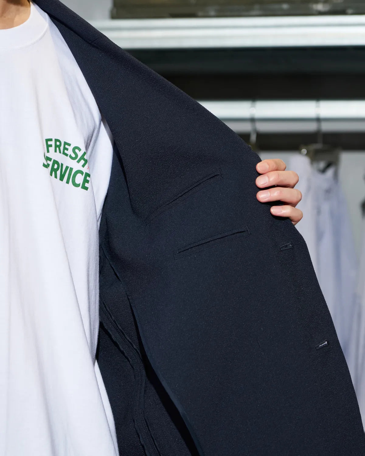 FreshService / SEERSUCKER STRIPE BLAZER (FSC262-20112)