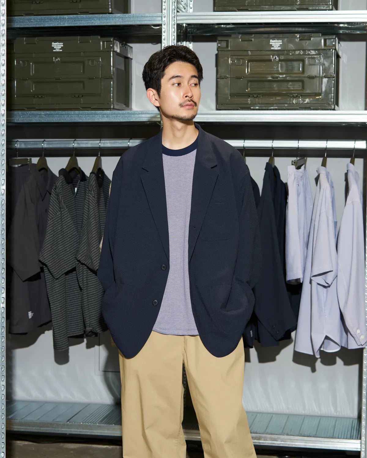 FreshService / SEERSUCKER STRIPE BLAZER (FSC262-20112)