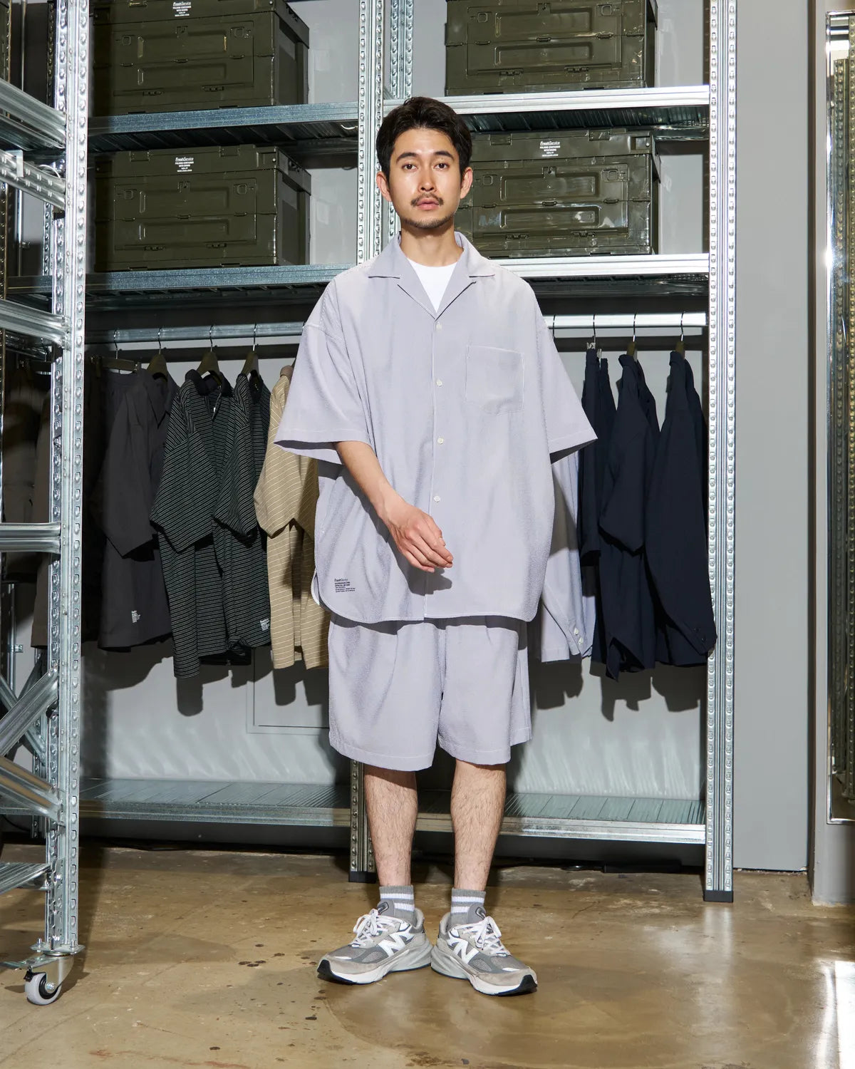 FreshService / SEERSUCKER STRIPE EASY SHORTS (FSC262-40114)