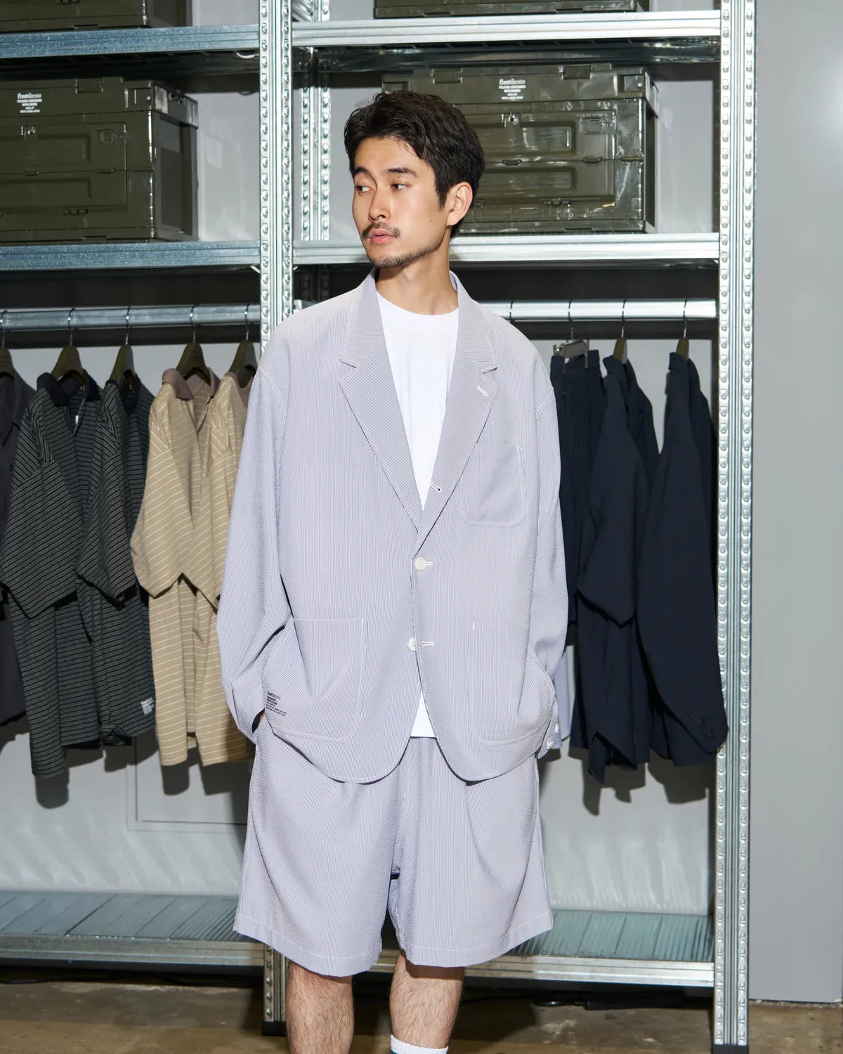 FreshService / SEERSUCKER STRIPE BLAZER (FSC262-20112)