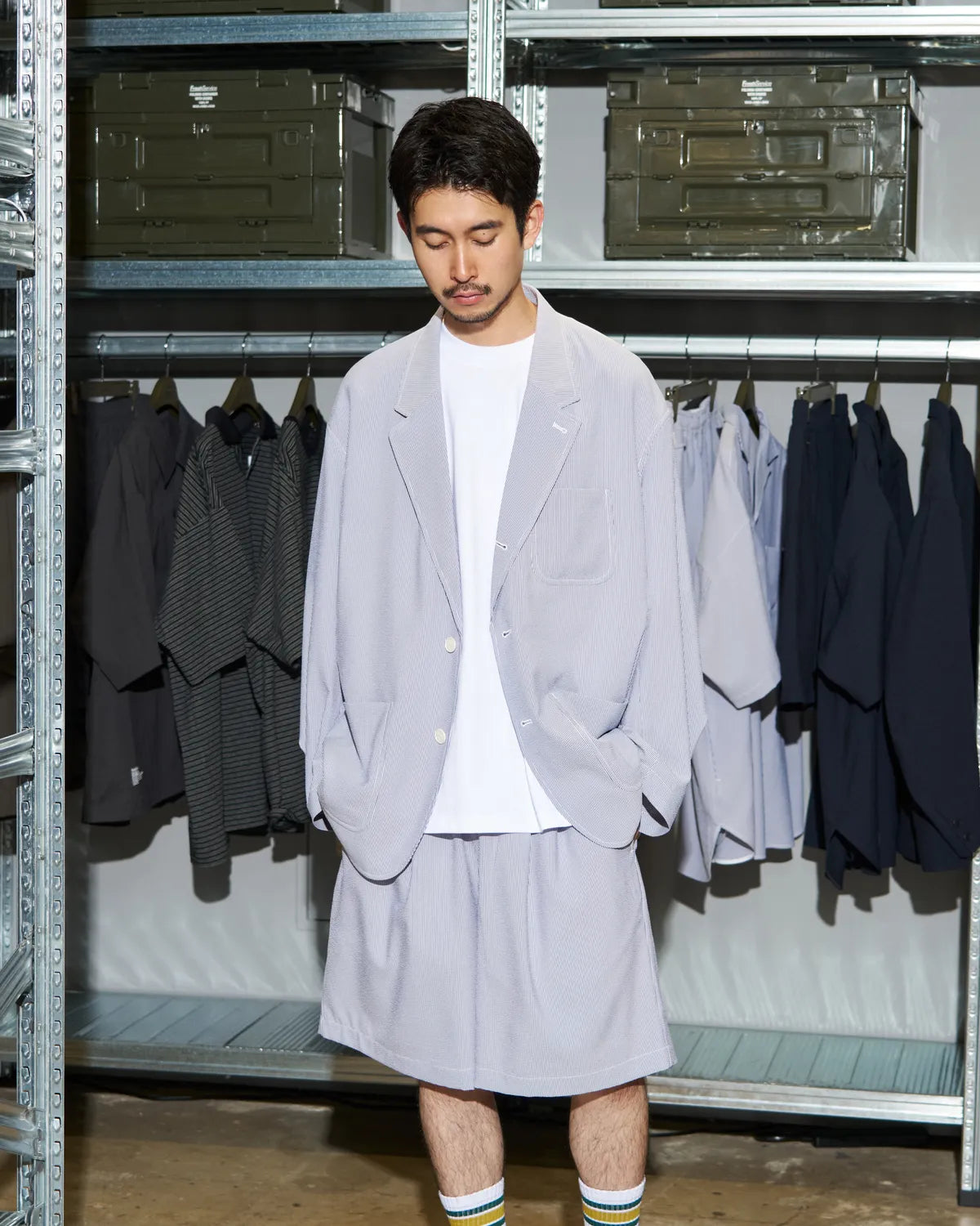 FreshService / SEERSUCKER STRIPE BLAZER (FSC262-20112)