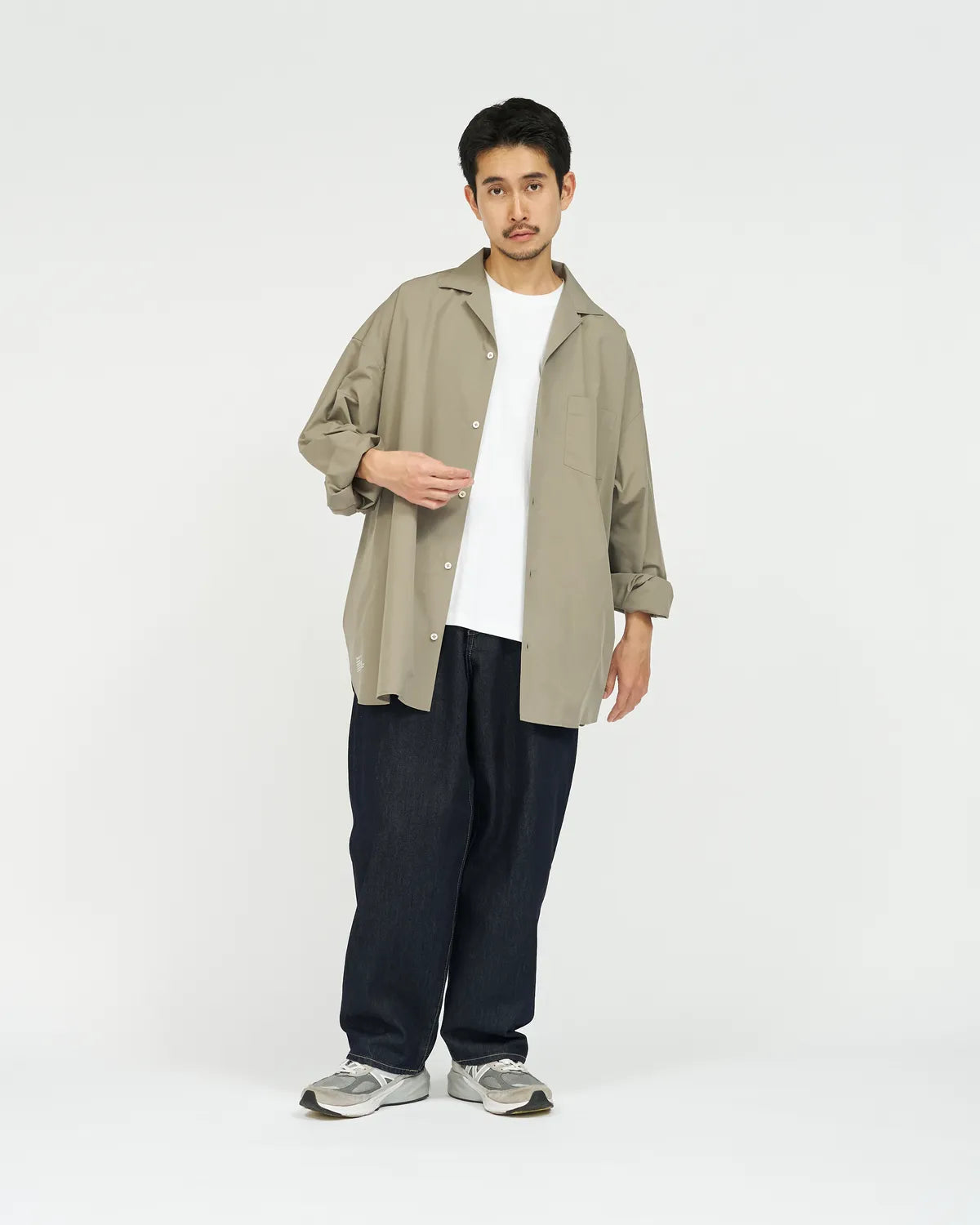 FreshService / AIR POPLIN OPEN COLLAR L/S SHIRT (FSC263-50046)