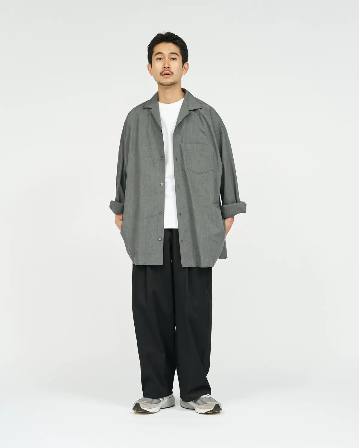FreshService / AIR POPLIN OPEN COLLAR L/S SHIRT (FSC263-50046)