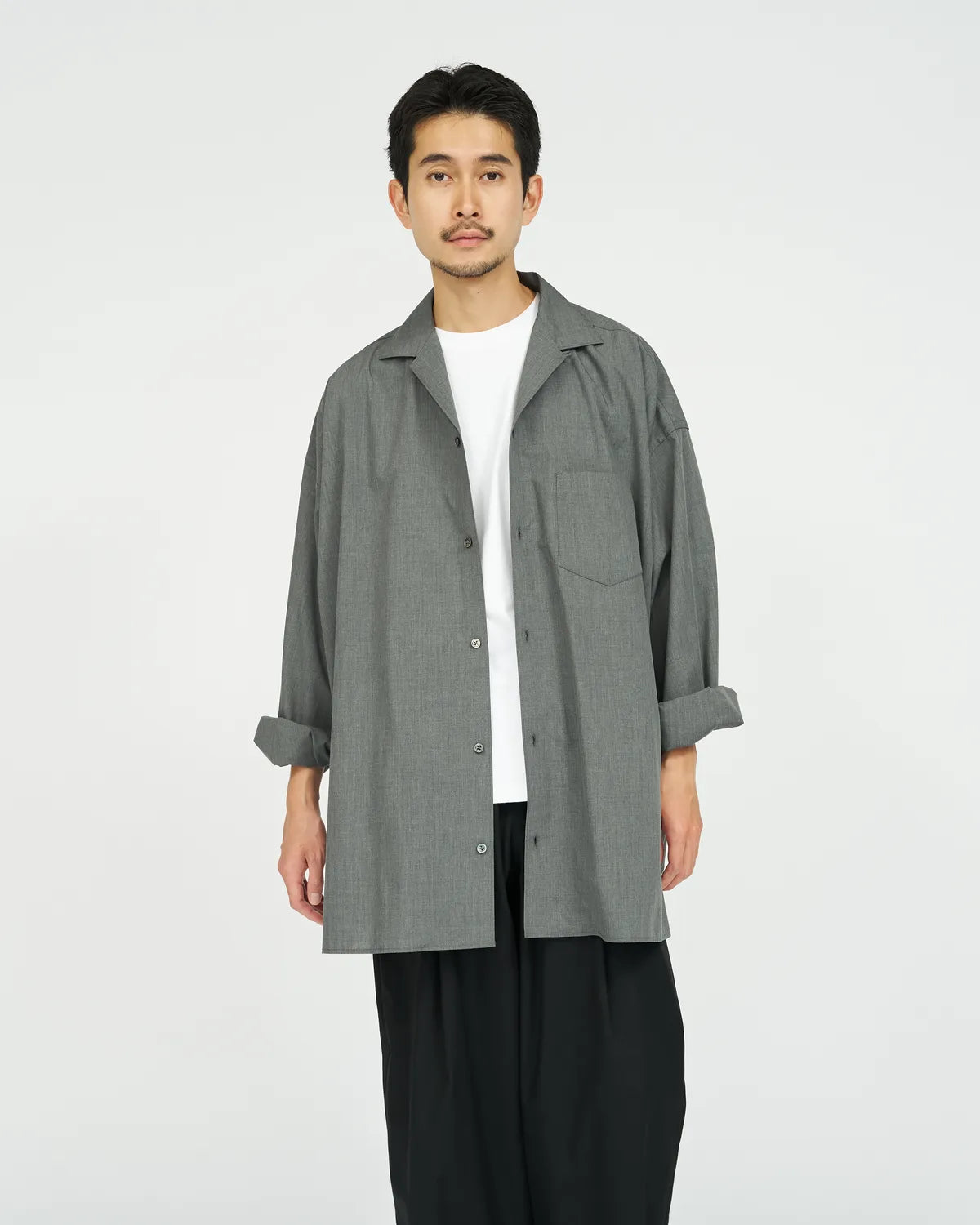 FreshService / AIR POPLIN OPEN COLLAR L/S SHIRT (FSC263-50046)