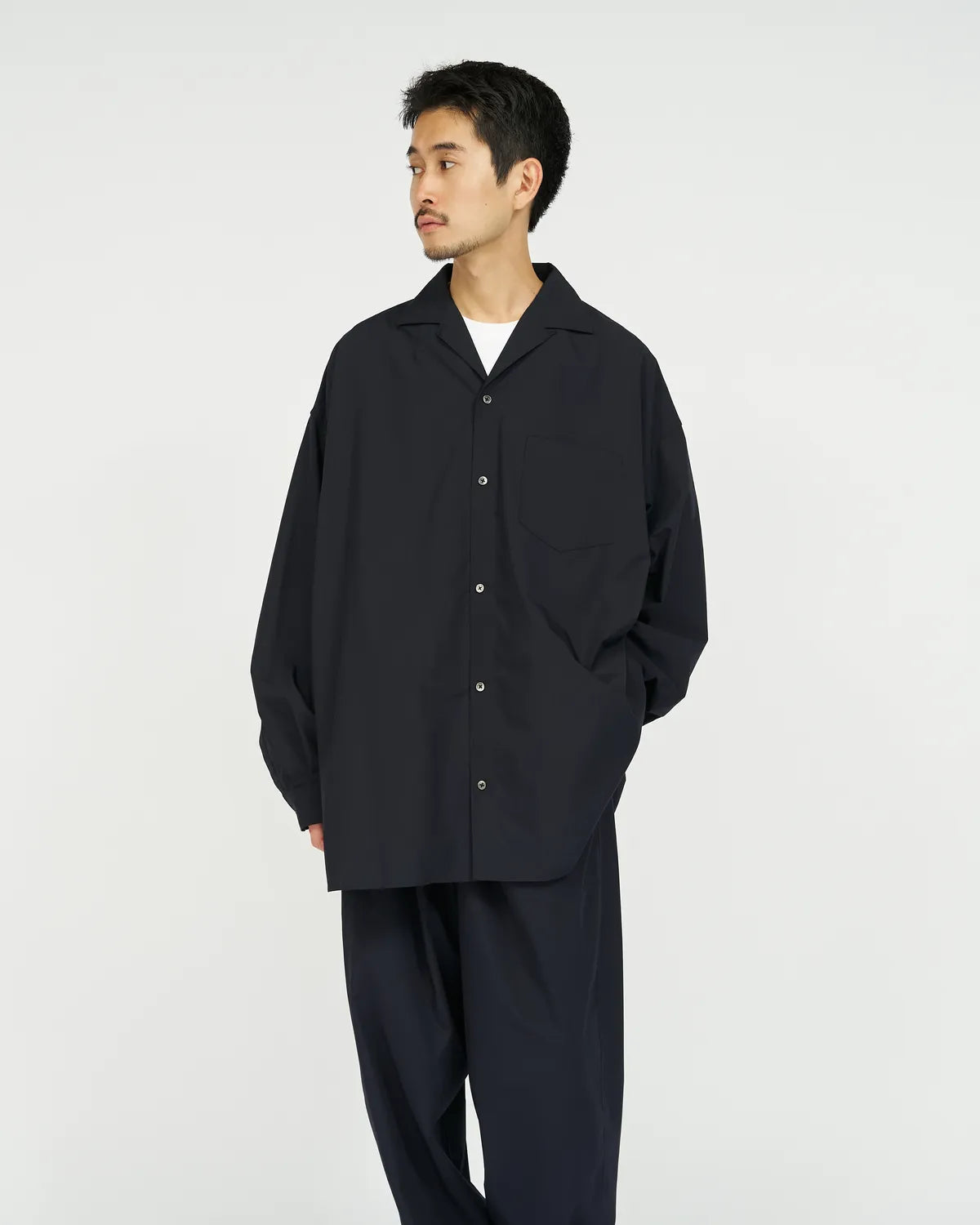 FreshService / AIR POPLIN OPEN COLLAR L/S SHIRT (FSC263-50046)