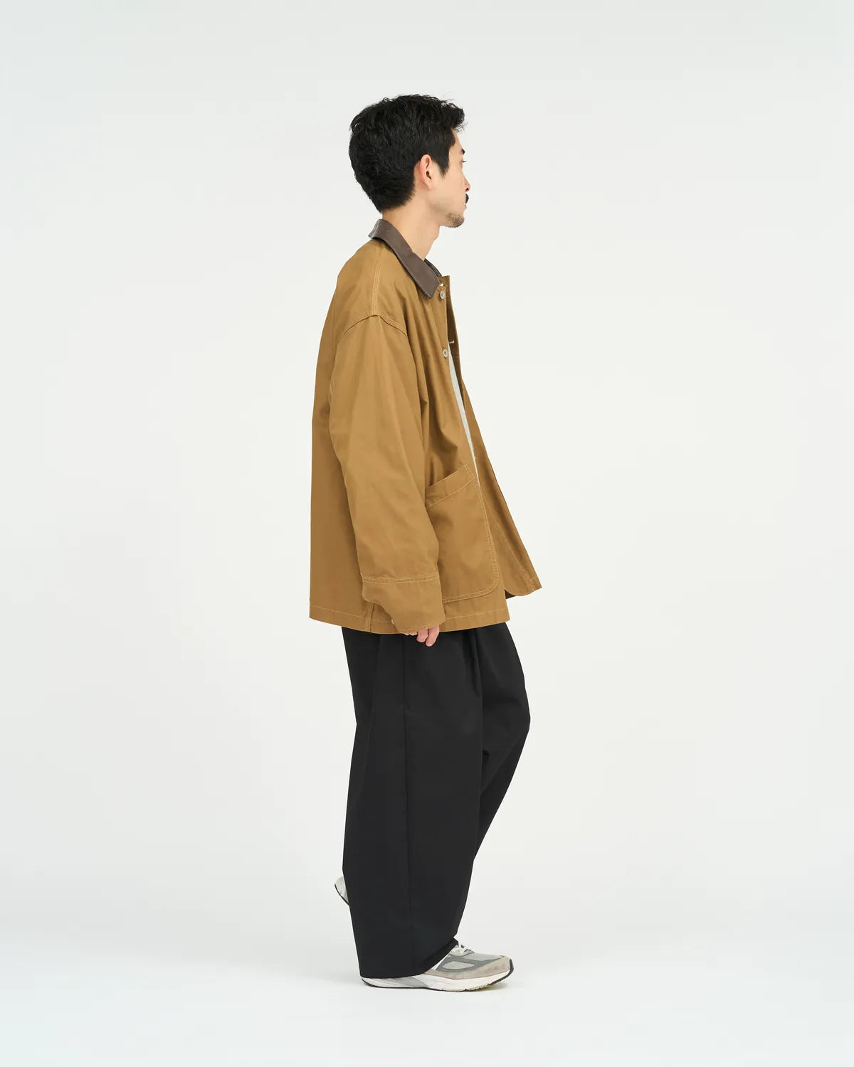 FreshService / COTTON CANVAS LEATHER COLLAR WORK JACKET (FSC263-30032)