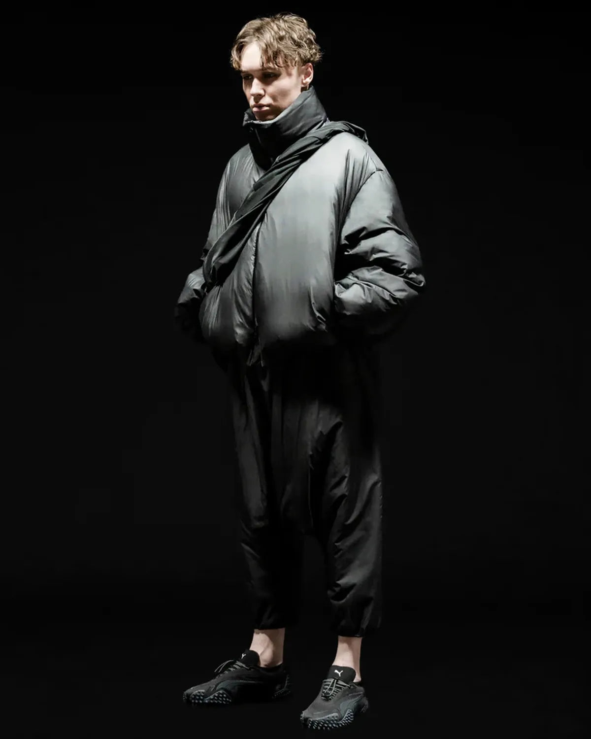 FUMITO GANRYU / Deformed Down Jk (Fu14-Bl-01)